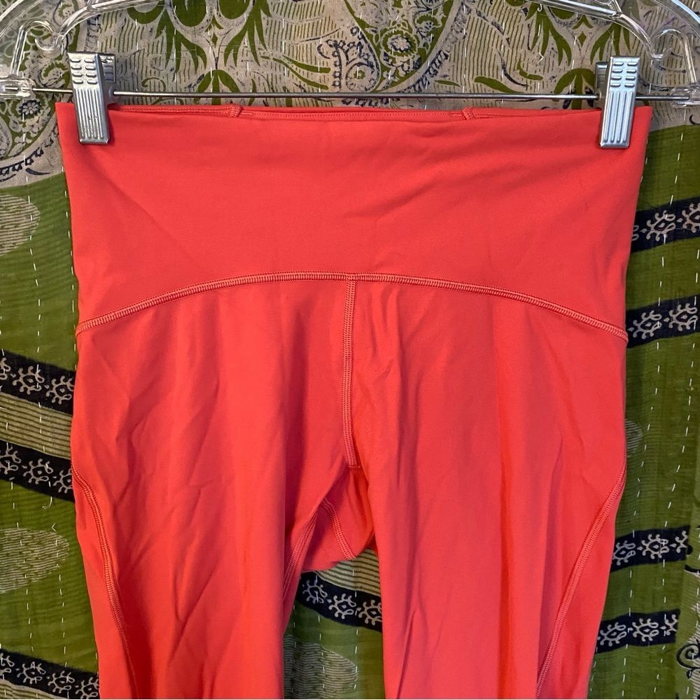 Lululemon Poppy Coral Train Times High-Rise 25" Yoga Inspired Tight Size 6 - Picture 3 of 16